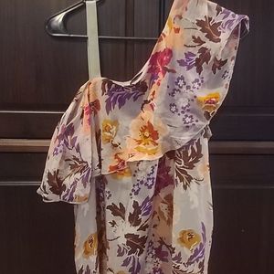 Floral one shoulder blouse
